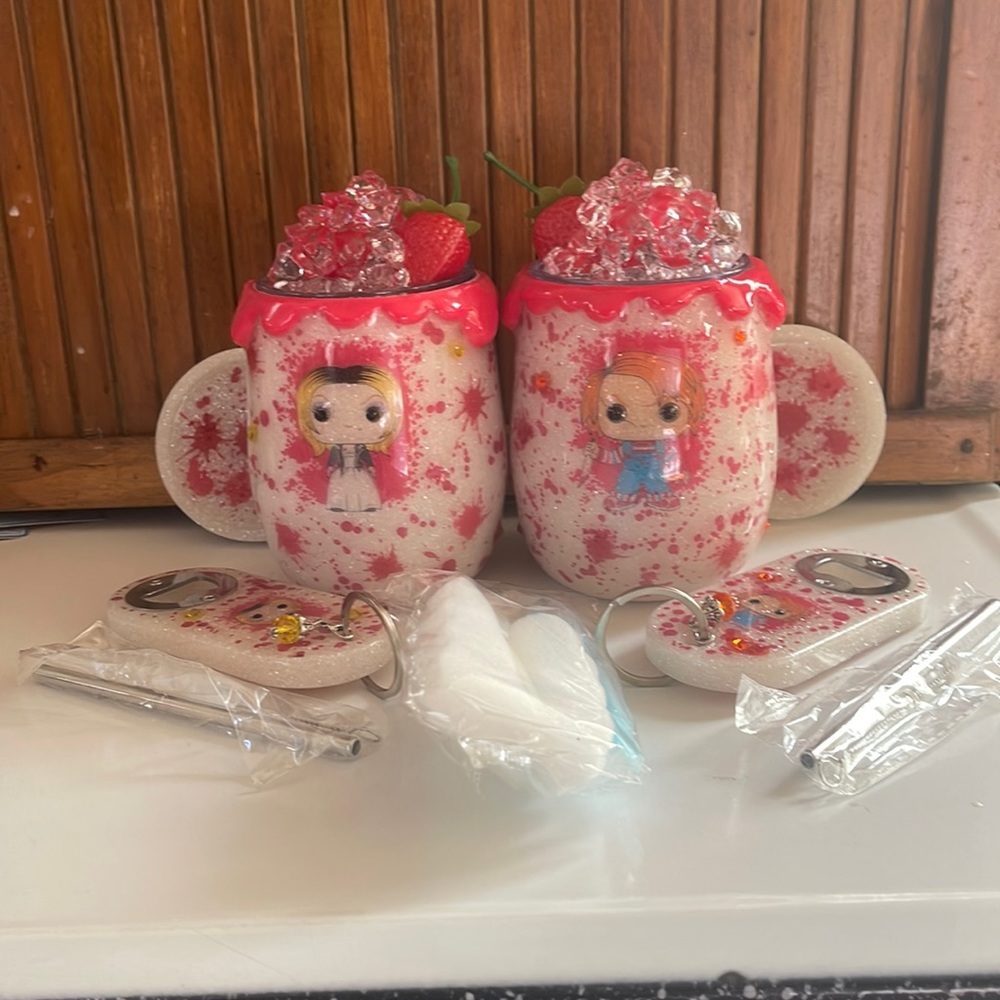 COPY - MESSAGE BEFORE PURCHASING THESE ARE HANDMADE Custom made Chucky and Tiff…